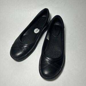 Rockport X Adidas Leather Slip On Women’s 7 Black Round Toe K57214